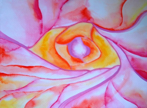 Warm Core (20-3-90) - water colour on paper